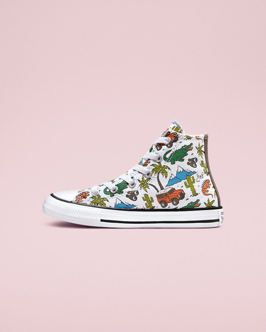 Tenis Converse Chuck Taylor All Star Desert Explorer Cano Alto Menina Branco Verdes | PT G0410P8